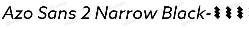 Azo Sans 2 Narrow Black字体转换